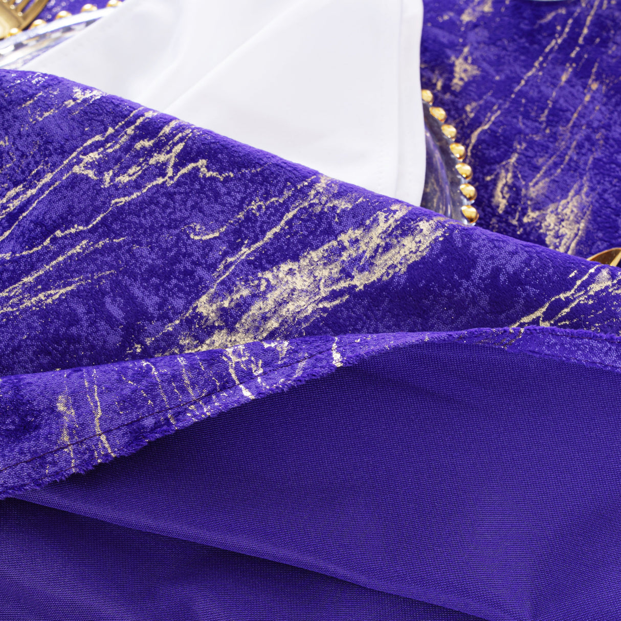 Velvet Rectangular Tablecloth 90x156 Regency Purple