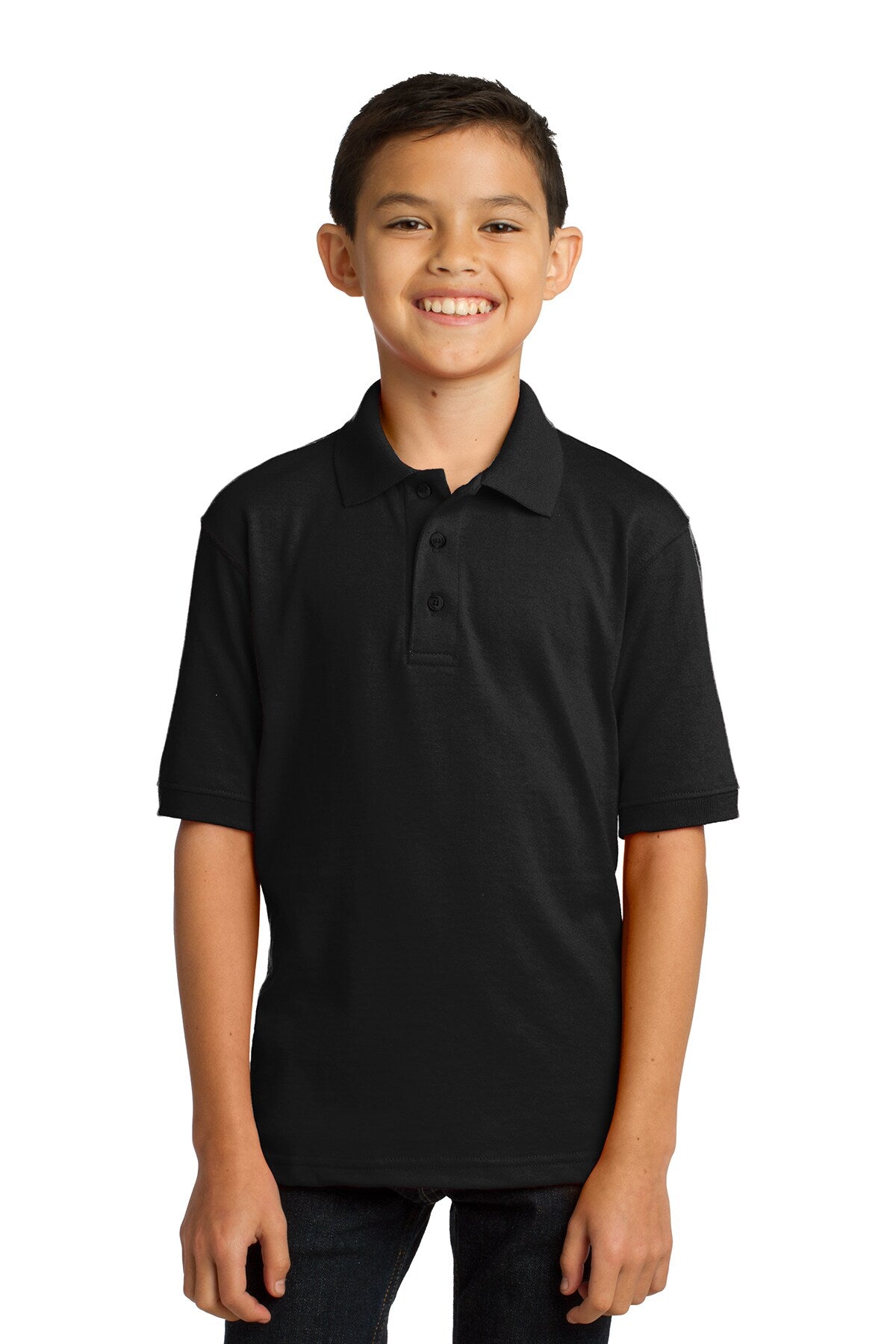 Youth Core Blend Jersey Knit Polo T-Shirt | RADYAN®