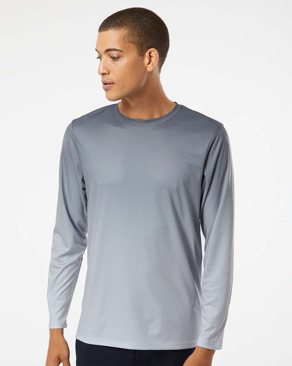 Paragon® Performance Pin Dot Slim Fit Crewneck Long Sleeve T-Shirt