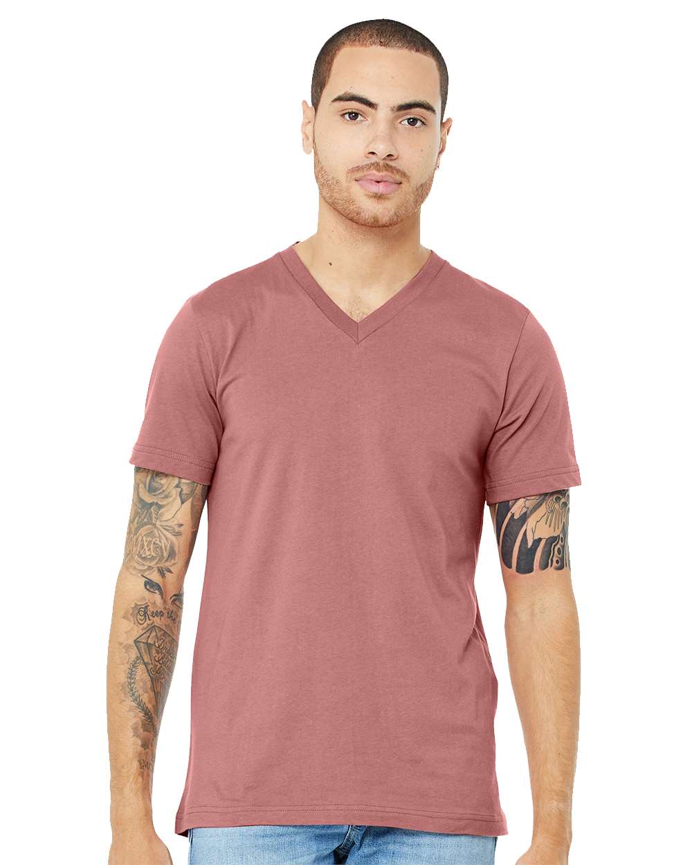 BELLA + CANVAS® - Comfortable Short Sleeve Jersey V-Neck T-shirt