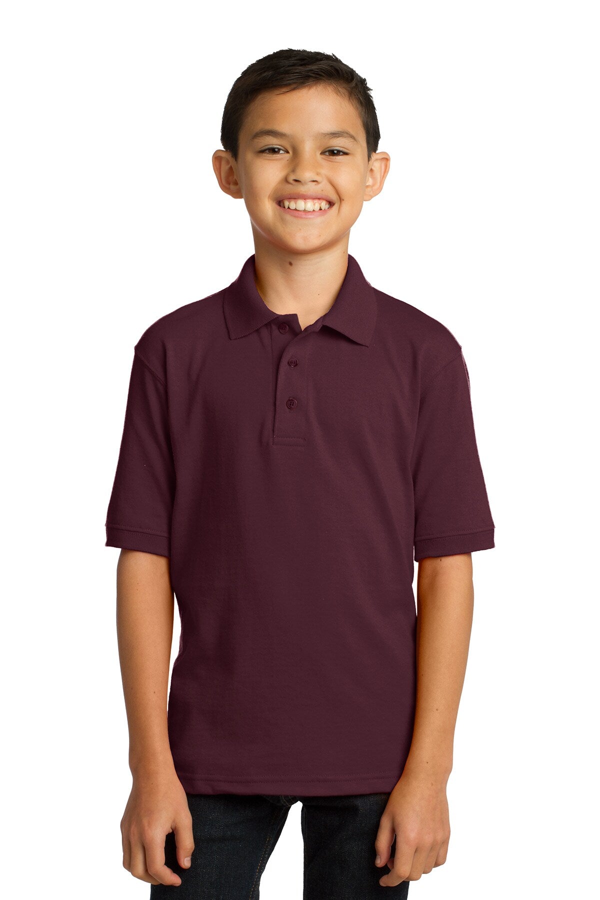 Youth Core Blend Jersey Knit Polo T-Shirt | RADYAN®