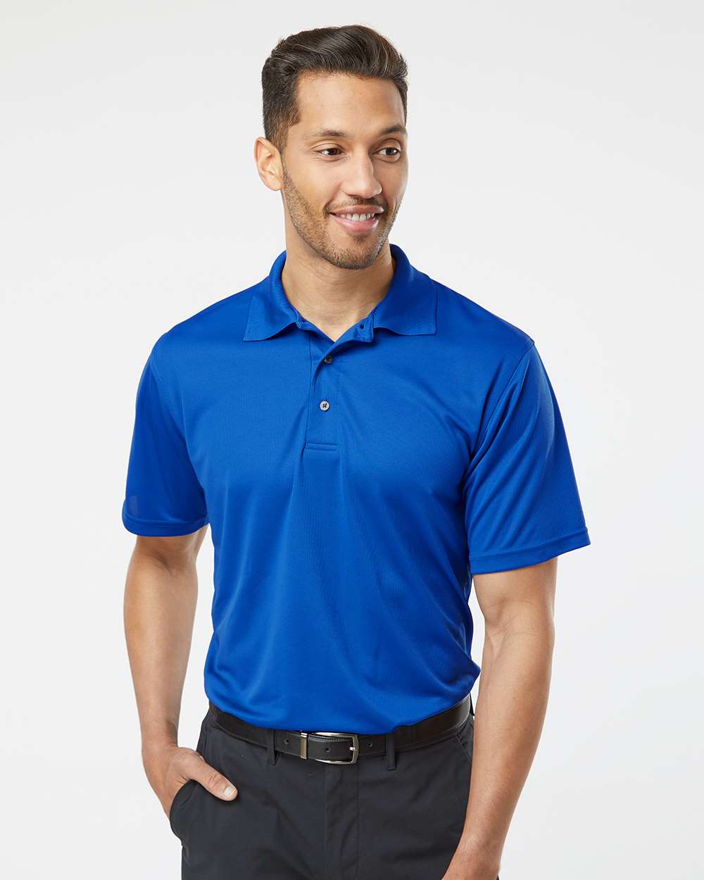 Paragon® Men's Saratoga Performance Mini Mesh Polo Short Sleeve T-Shirt