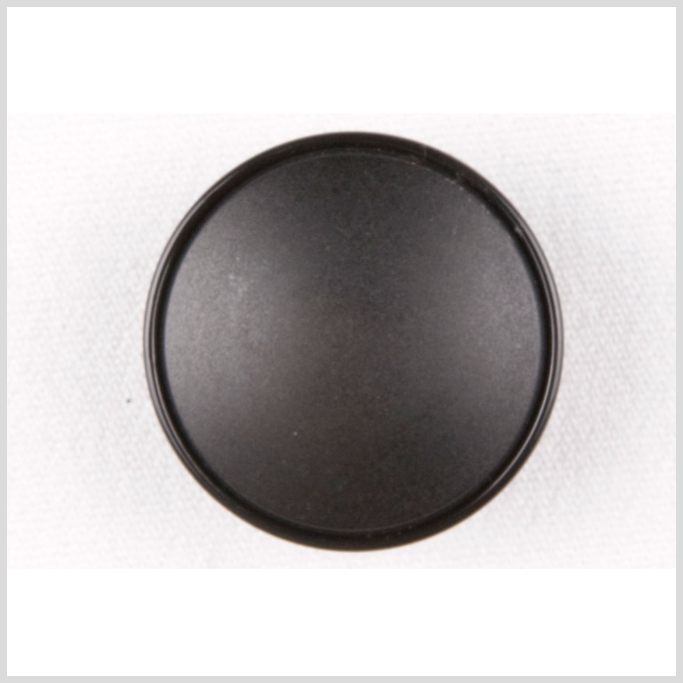Plastic Shank Back Button - 36L/23mm - Matte Black Narrow Rim
