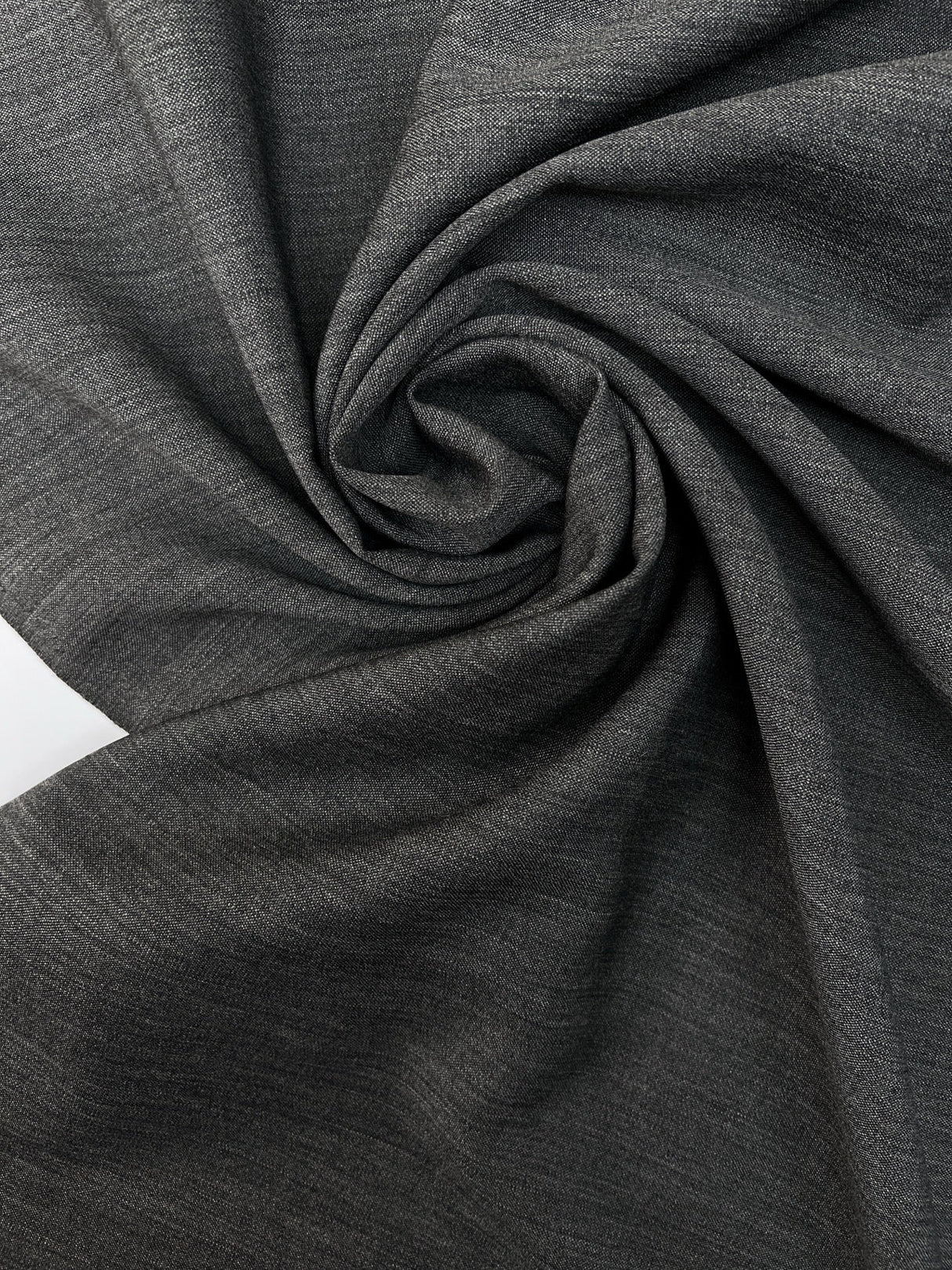 Italian Melange Wool Suit Fabric Gray Black