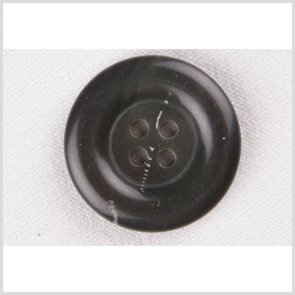Plastic 4-Hole Button - 32L/20mm - Dark Gray and White Streak