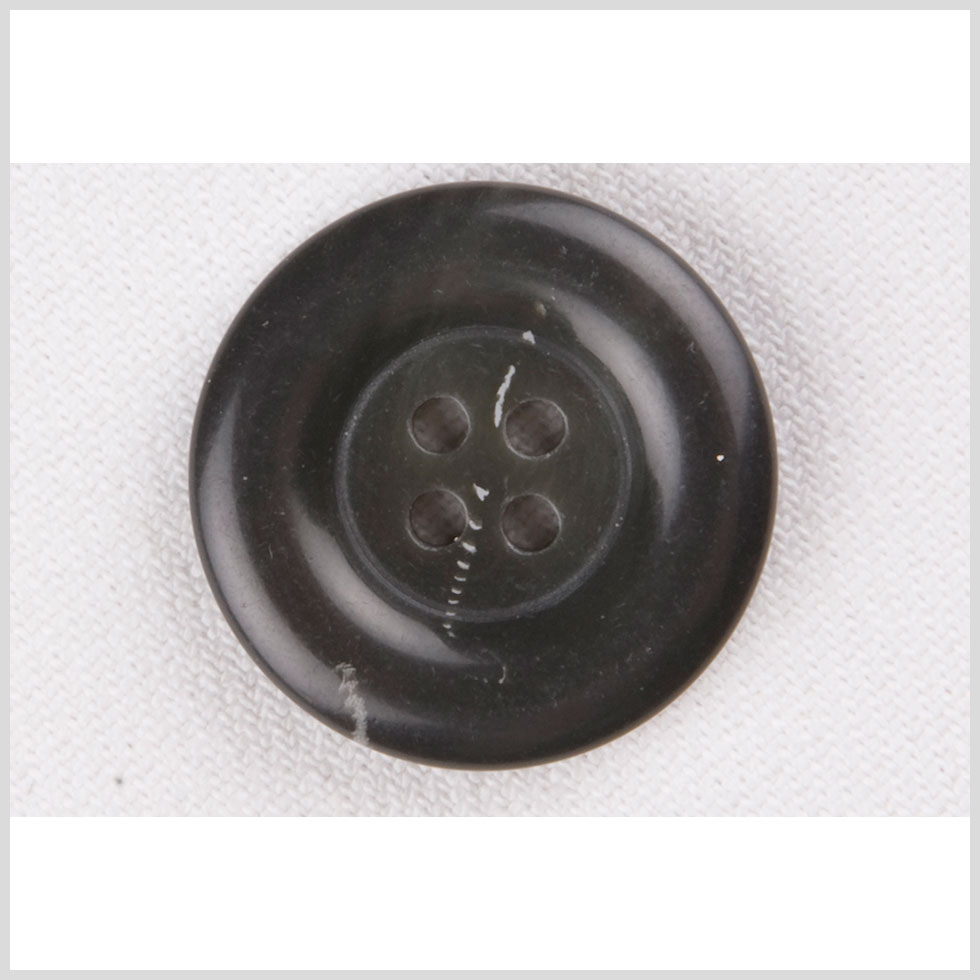 Plastic 4-Hole Button - 36L/23mm - Dark Gray and White Streak