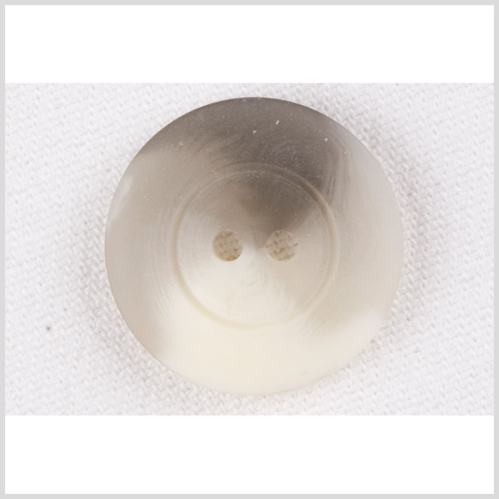 Plastic 2-Hole Button - 24L/15mm - Gray and White Swirl