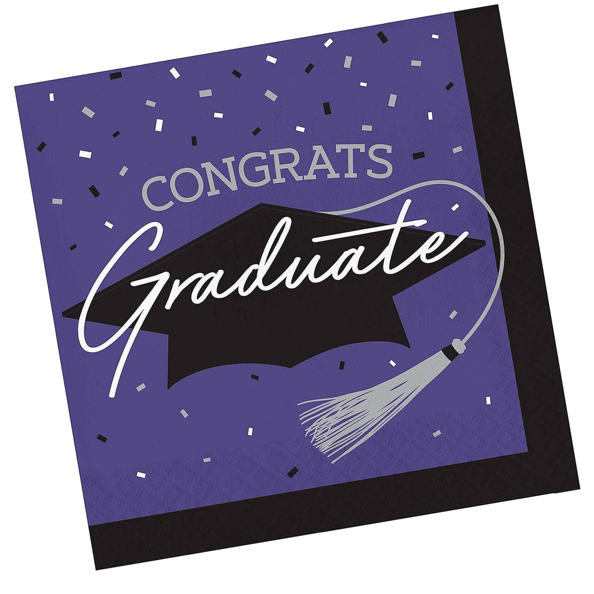 Creative Converting School Spirit Purple Graduation Dinner Napkins – 108ct