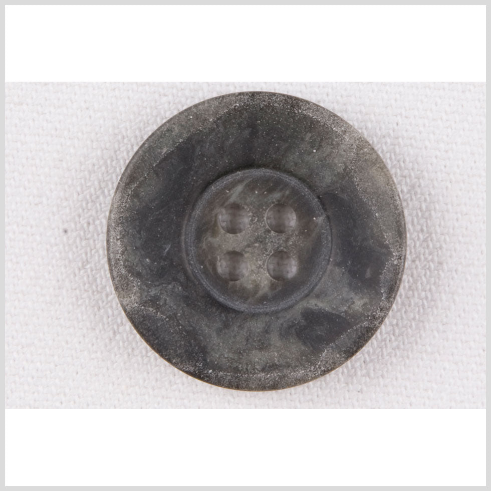 Plastic 4-Hole Button - 24L/15mm - Dark Gray Abstract Worn and Textured