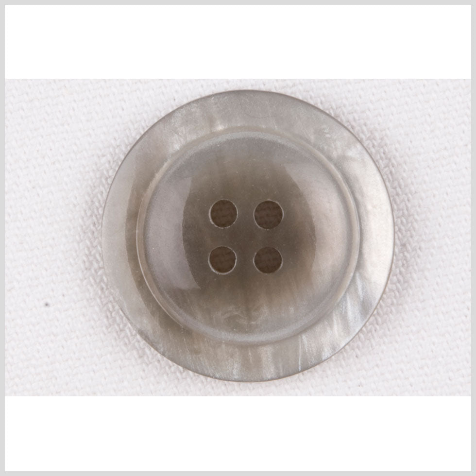 Plastic 4-Hole Button - 40L/25.5mm - Light Gray Shimmer