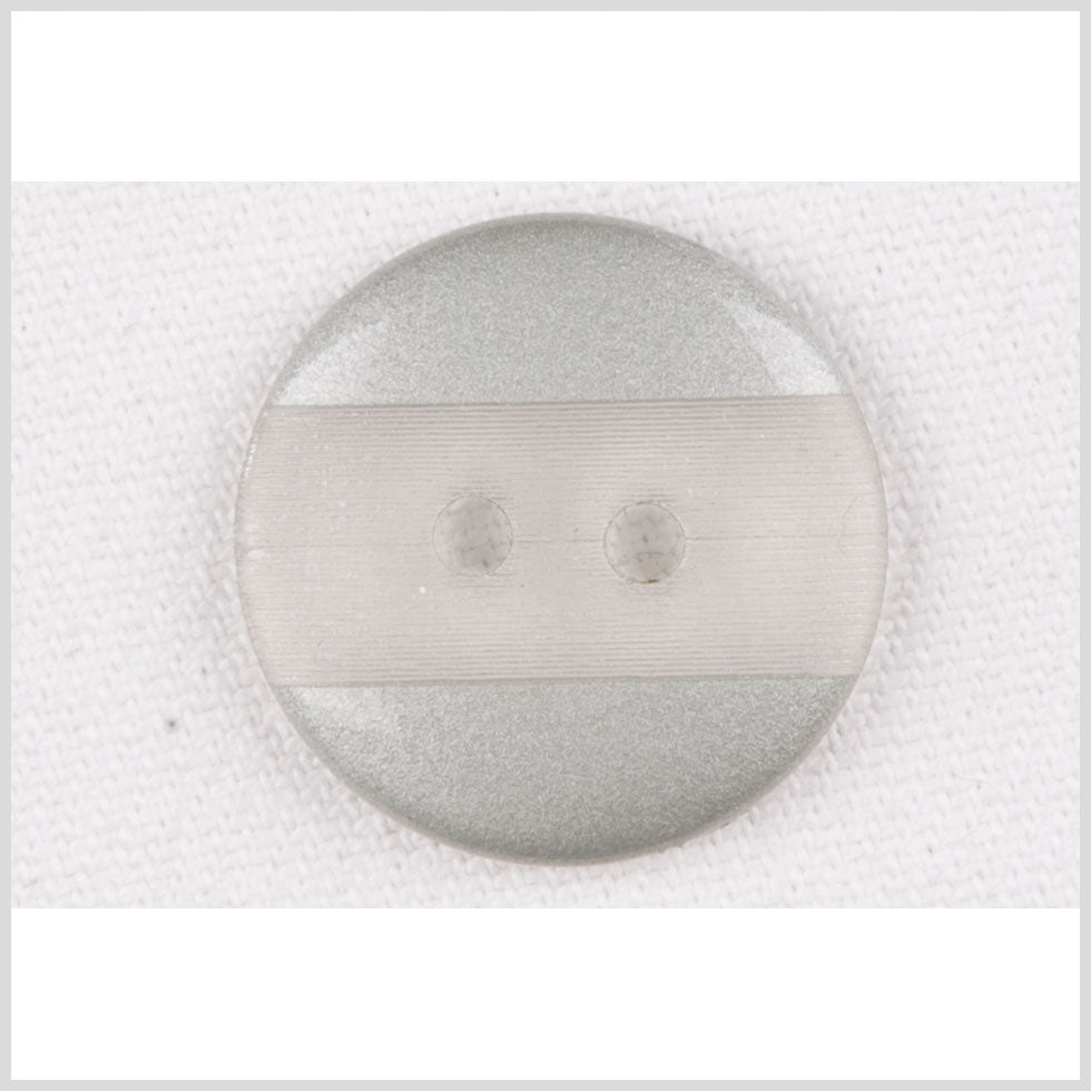 Plastic 2-Hole Button - 24L/15mm - Light Gray Engraved Ribbing Stripe