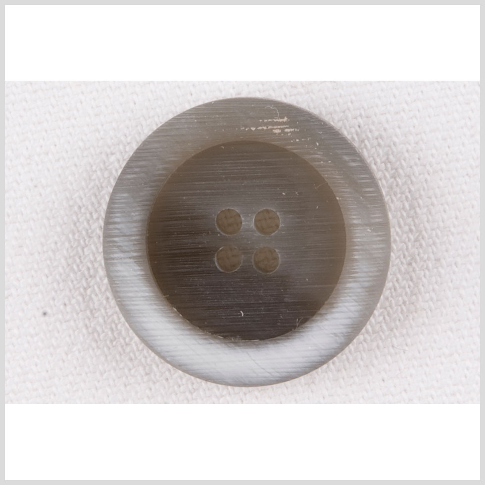 Plastic 4-Hole Button - 36L/23mm - Gray Ombre with Ridges