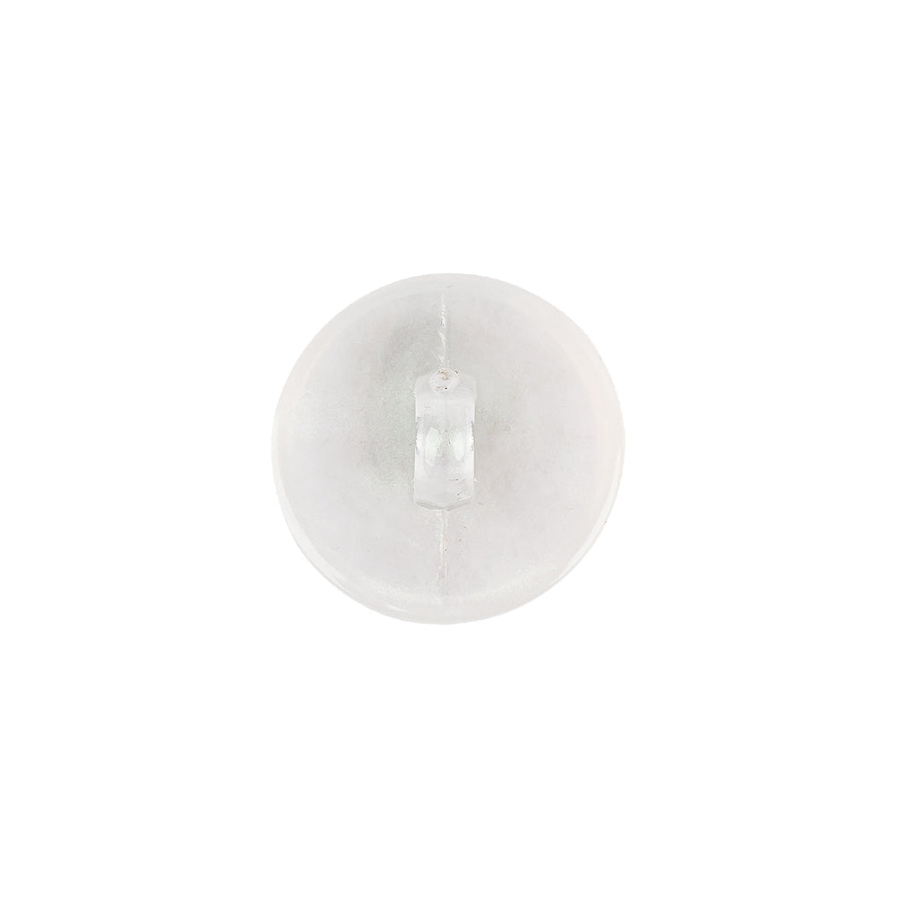 Plastic Shank Back Button - 24L/15mm - Iridescent White Dome Shaped