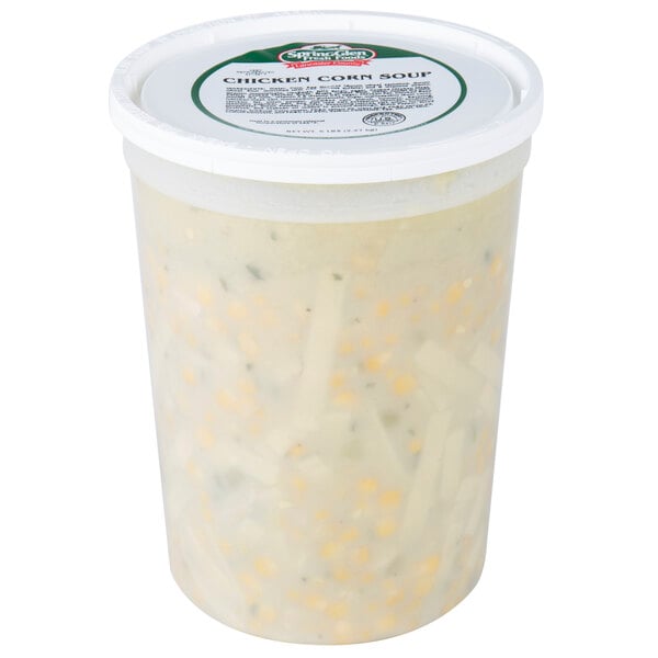 Spring Glen Fresh Foods Chicken Corn Soup 5 lb. - 2/Case