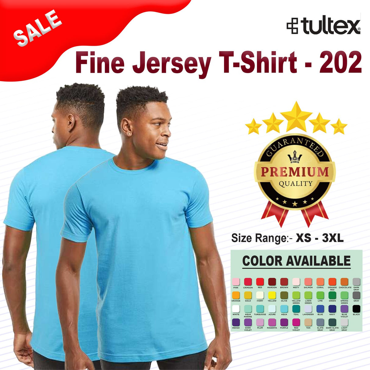 Tultex® Fine Jersey Crew Neck Short Sleeve Tee