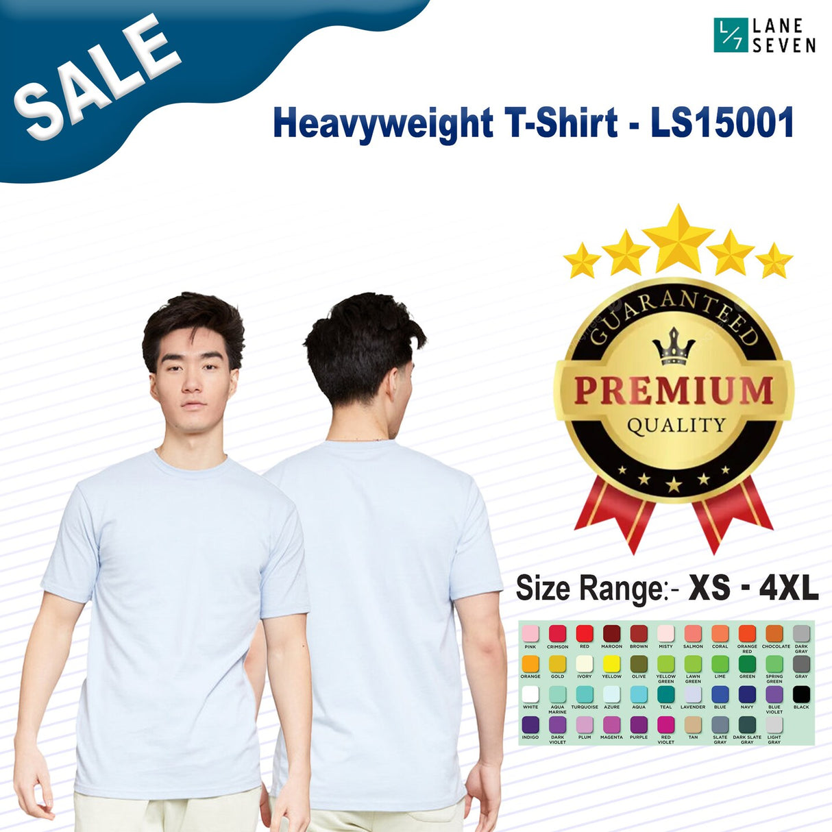 Lane Seven® Heavyweight Crewneck Short Sleeve T-Shirt