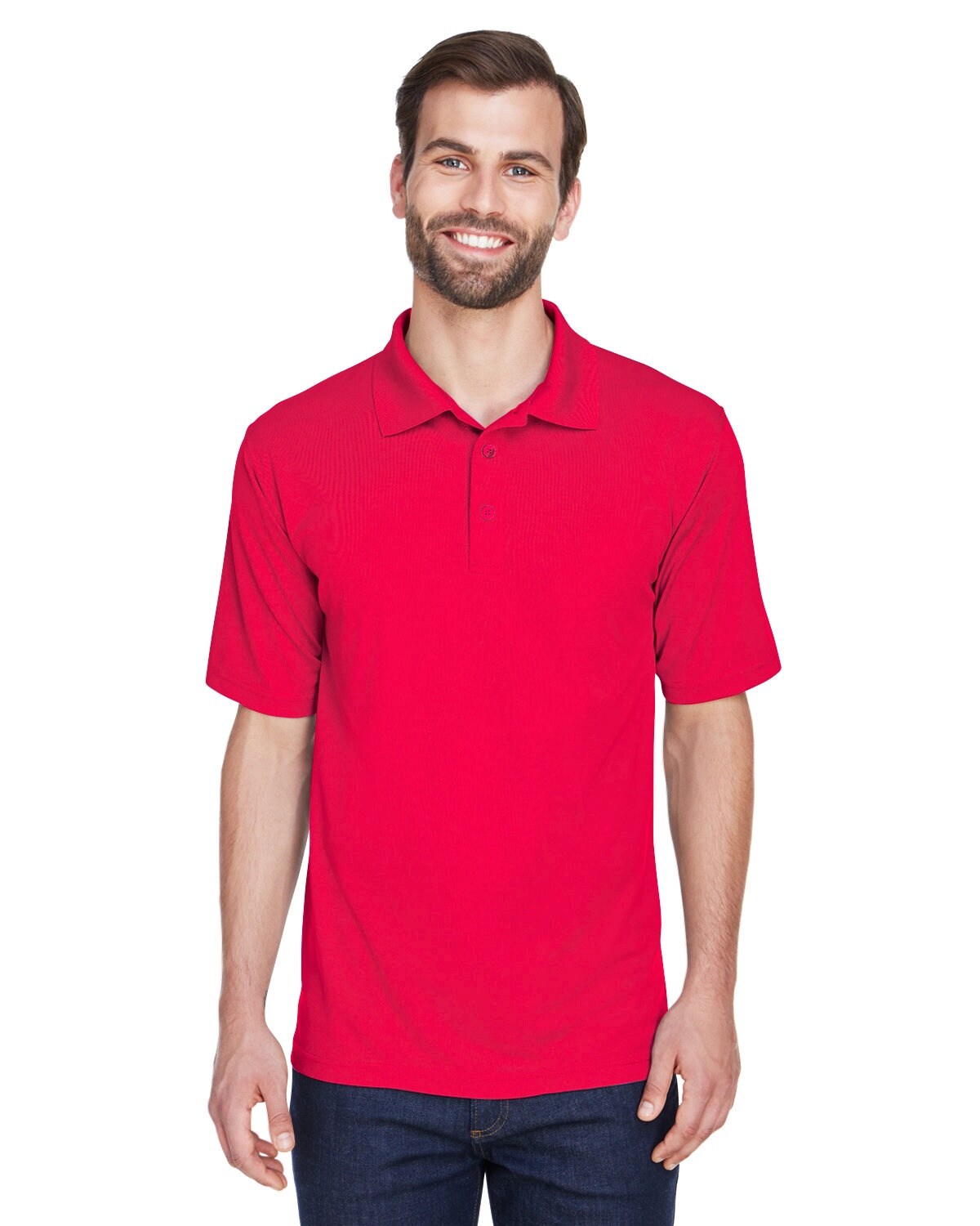 UltraClub® Men's Cool & Dry Mesh Pique Polo