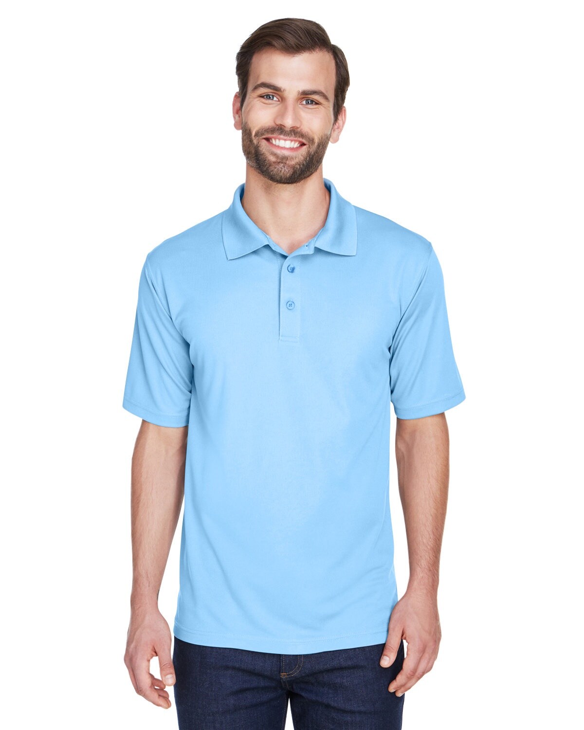 UltraClub® Men's Cool & Dry Mesh Pique Polo