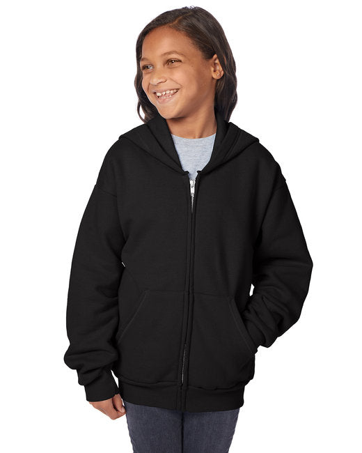 Hanes® Youth Full-Zip Hooded Sweatshirt