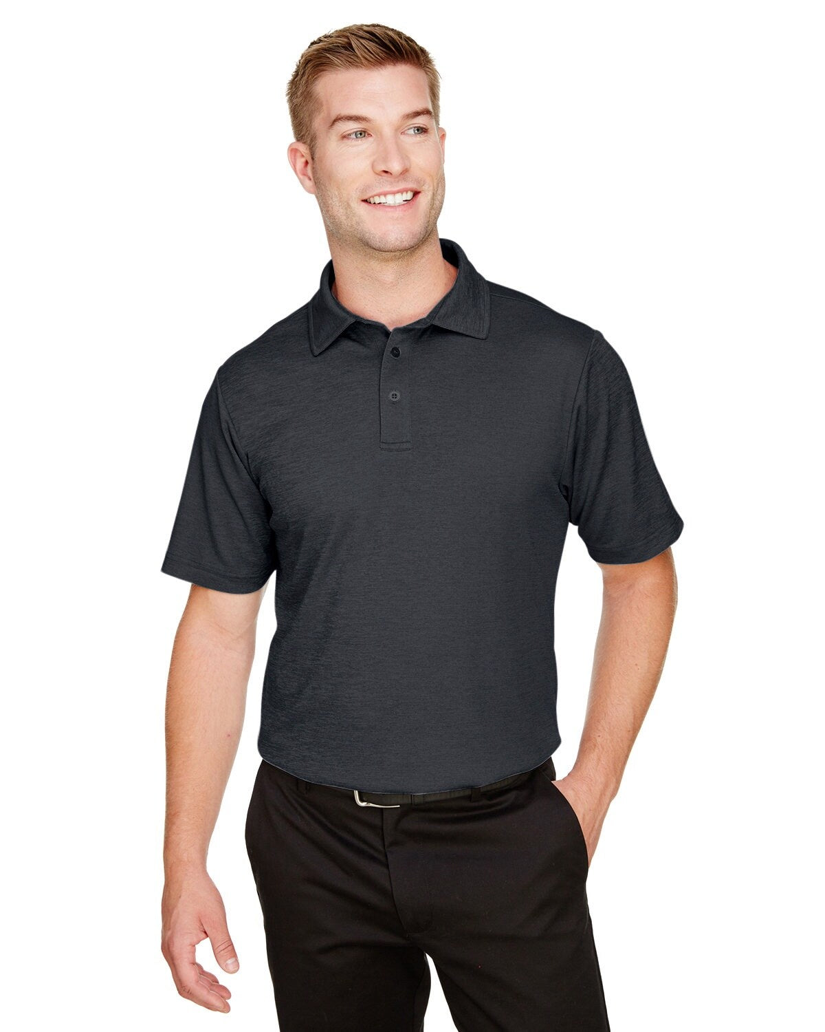 Devon & Jones® CrownLux Performance Men's Address Melange Polo