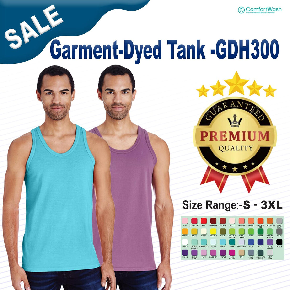 ComfortWash by Hanes® Garment-Dyed Tank - GDH300