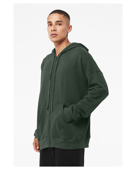 Bella + Canvas® Sponge Fleece DTM Full-Zip Hooded Sweatshirt