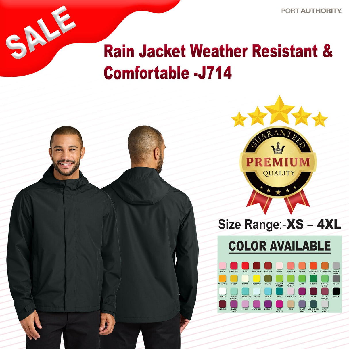 Port Authority® Rain Jacket Weather Resistant & Comfortable