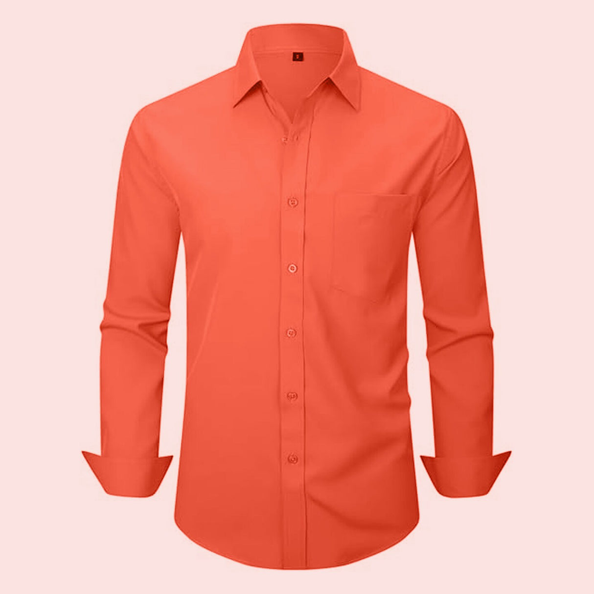 Coral Long Sleeve Polo Shirt
