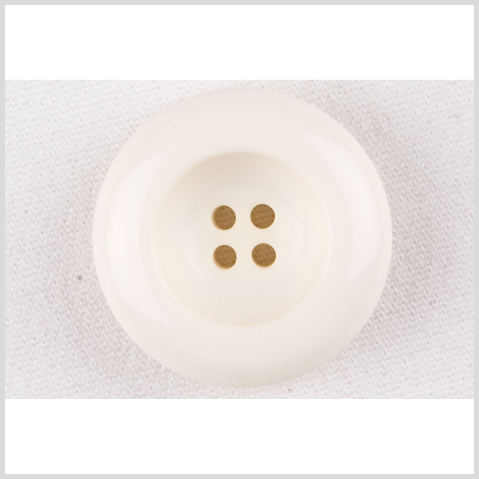 Plastic 4-Hole Button - 44L/28mm - Ivory Inkwell