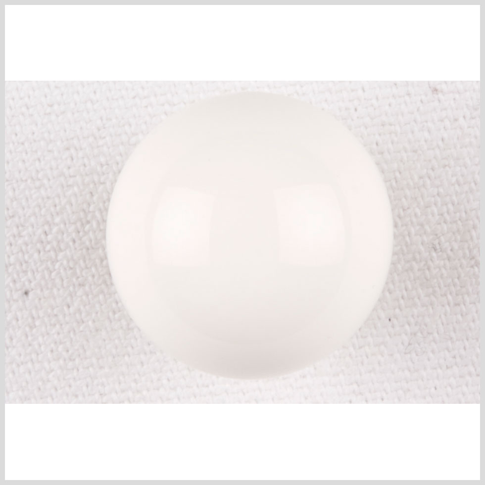 Plastic Shank Back Button - 24L/15mm - Off White Dome Shaped