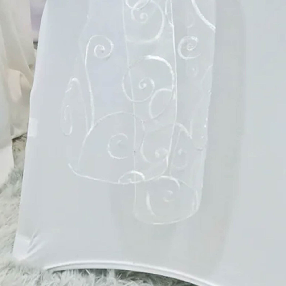 10 Pieces White Embroidered Organza Chair Sashes Elegant Sheer Wedding Decor Wraps 8"x108"