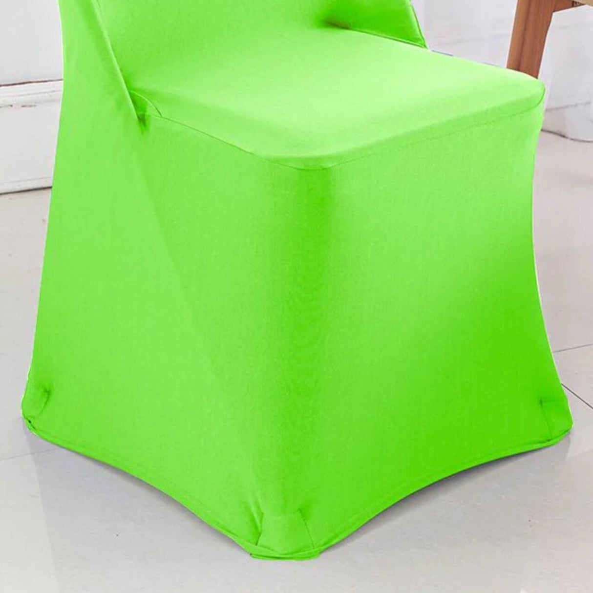 1 Piece Apple Green Stretch Spandex Chair Cover for Fresh Folding Seating