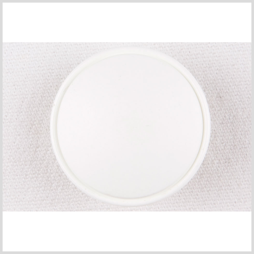 White Plastic Button - 48L/30.5mm