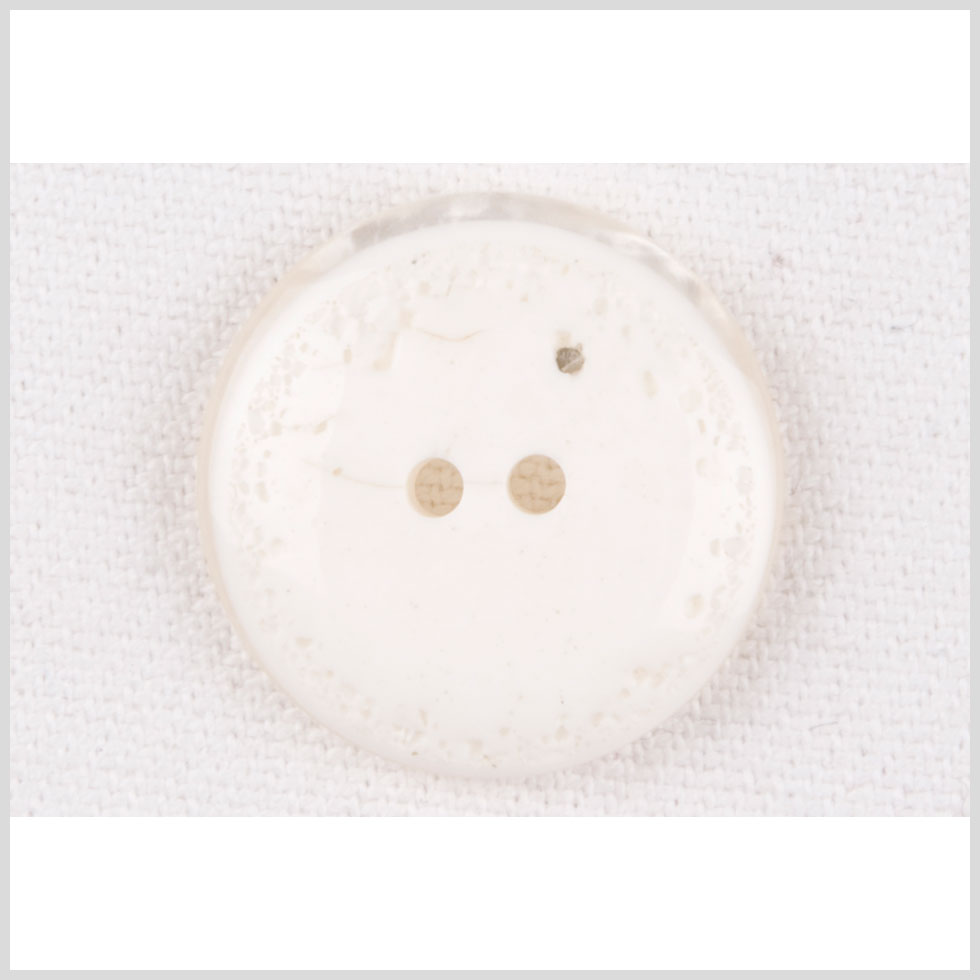Plastic 2-Hole Button - 28L/18mm - Ivory Distressed Textured