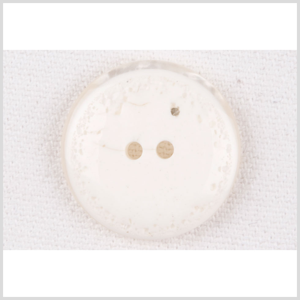 Plastic 2-Hole Button - 36L/23mm - Ivory Distressed Textured