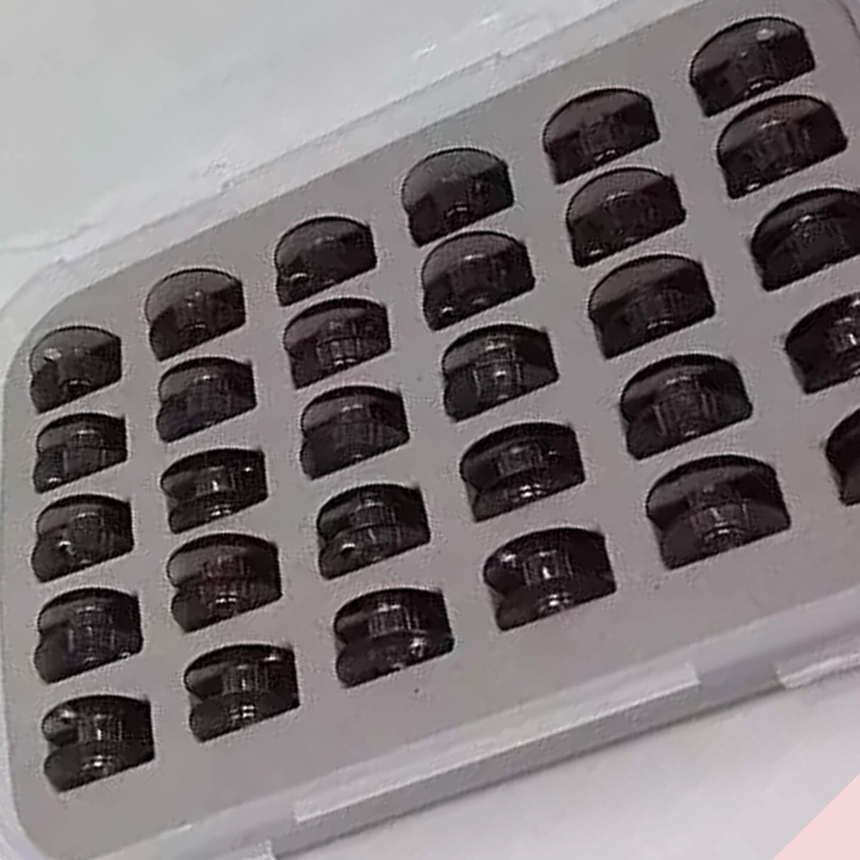 Bobbin Organizer With Fitted Foam Filled With 30 Bobbins Convenient Storage for Sewing