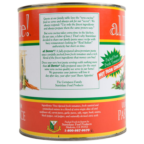 Stanislaus #10 Can Al Dente Ultra-Premium Pasta Sauce