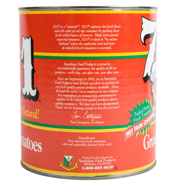 Stanislaus #10 Can 7/11 Ground Tomatoes in Heavy Puree - 6/Case