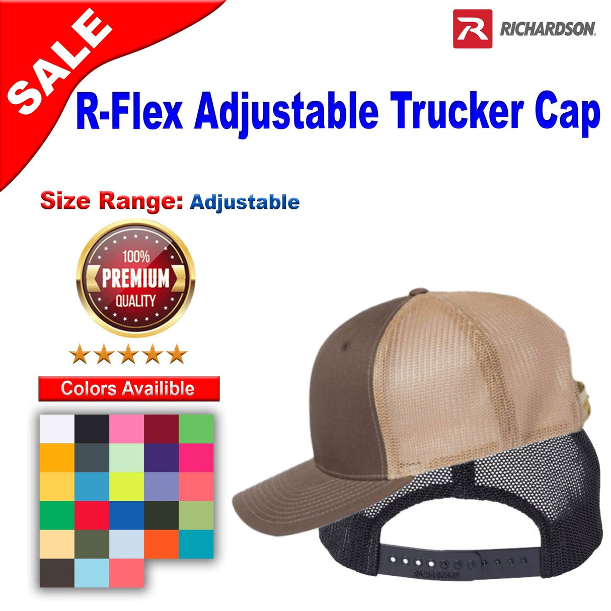 Richardson® R-Flex Adjustable Trucker Cap