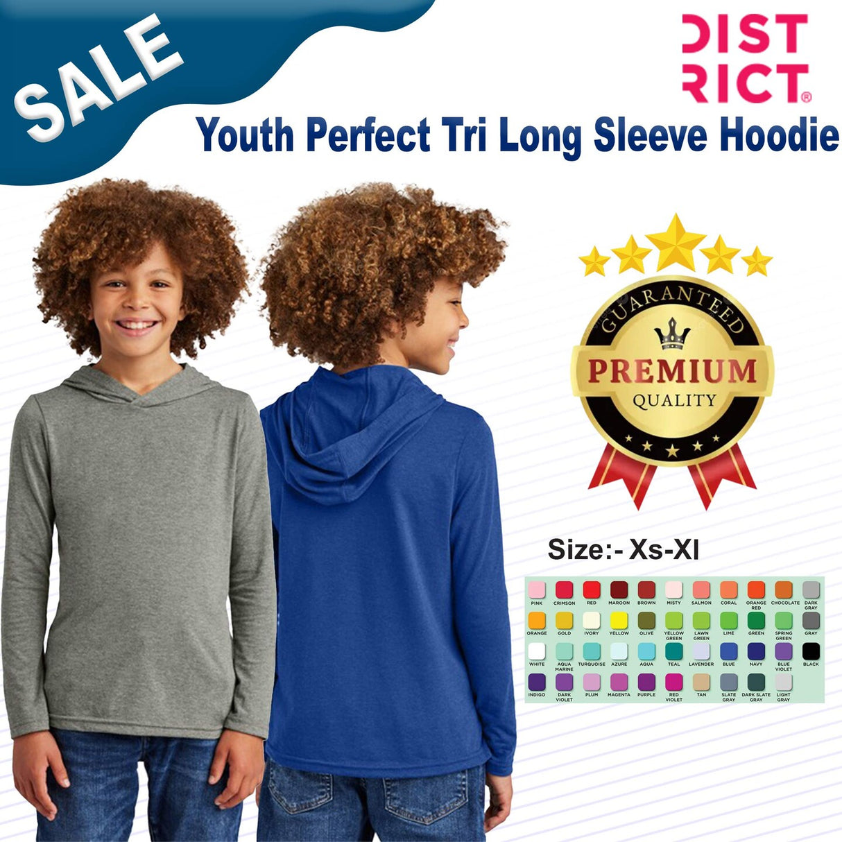 District® Youth Perfect Tri Long Sleeve Hoodie