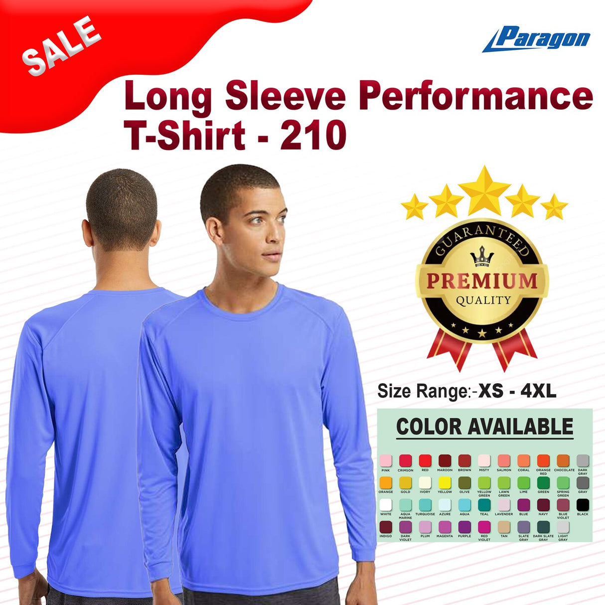 Paragon® Long Sleeve Crewneck Performance T-Shirt