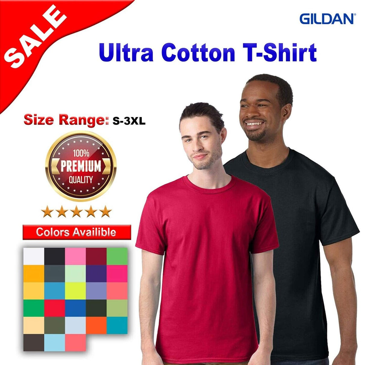 Gildan® Ultra Cotton Crewneck Short Sleeve T-Shirt