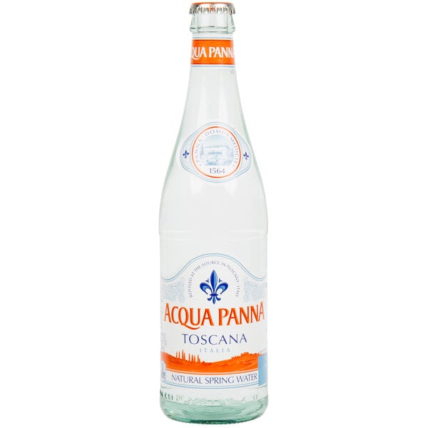 Acqua Panna 500 mL Natural Spring Water in Glass Bottle - 24/Case