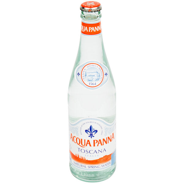 Acqua Panna 500 mL Natural Spring Water in Glass Bottle - 24/Case
