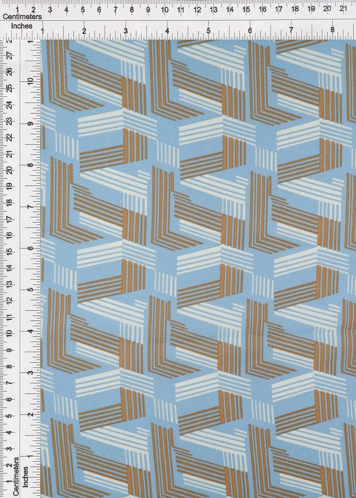 1 Yard Wool Dobby Geo Print Fabric, 57/58'' Wide 100% Polyester