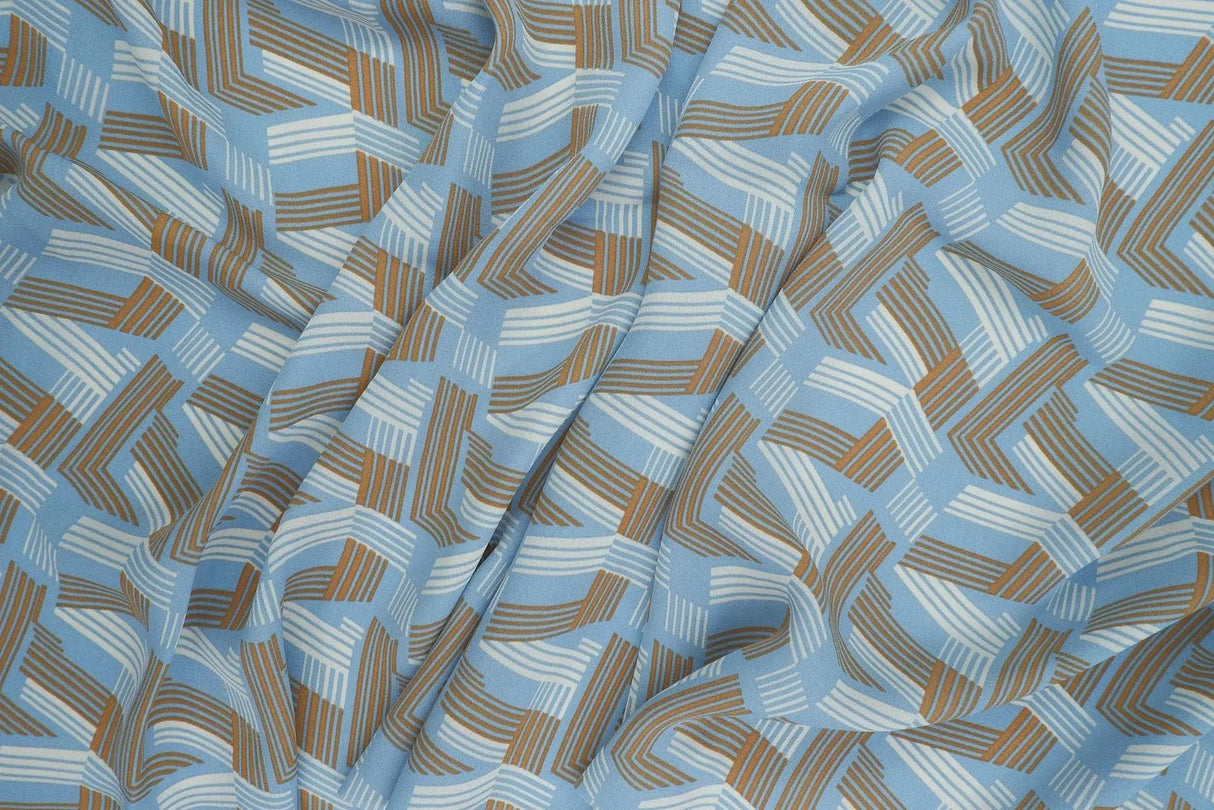 1 Yard Wool Dobby Geo Print Fabric, 57/58'' Wide 100% Polyester