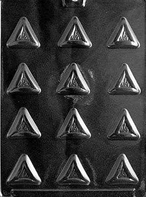 Triangular Purim Pieces Chocolate Mold - LPR036