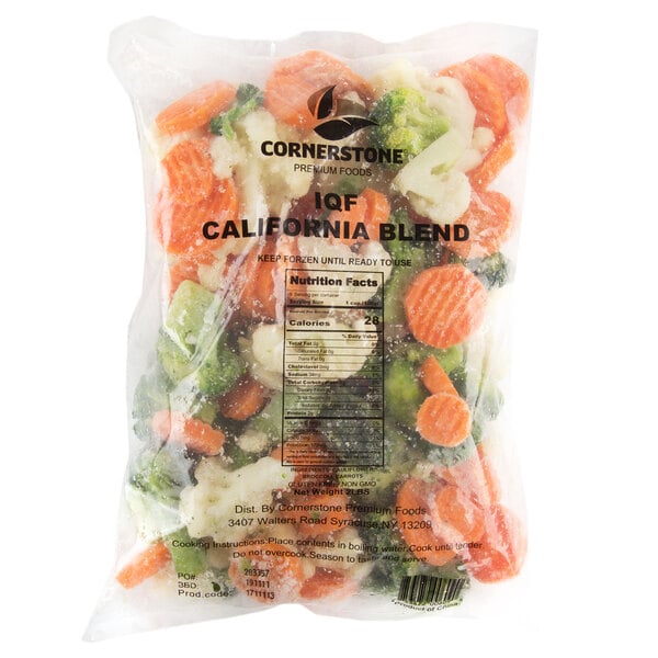 IQF California Vegetable Blend 2 lb. Bag - 12/Case