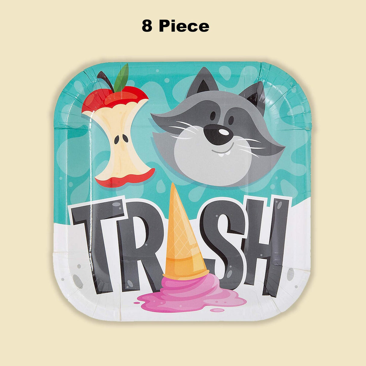 8 Count Glitz Party Disposable Ecological Paper Plates with Silver Dots Elegant Party Supplies