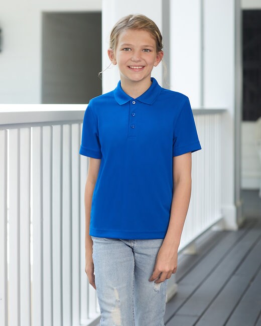UltraClub® Youth Cool & Dry Mesh Piqué Polo